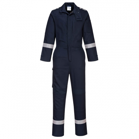 Imbracaminte de lucru - Combinezon ignifug Portwest BIZFLAME PLUS FR501, 99% bumbac, 1% fibra de carbon, 350g