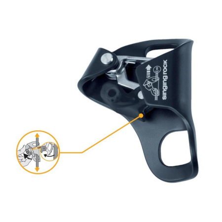 Blocator de piept Singing Rock CAM CLEAN RK805BX00, 125g, max. 13mm, deschidere cu mana dreapta, compatibil cu vesta SECUR [3]