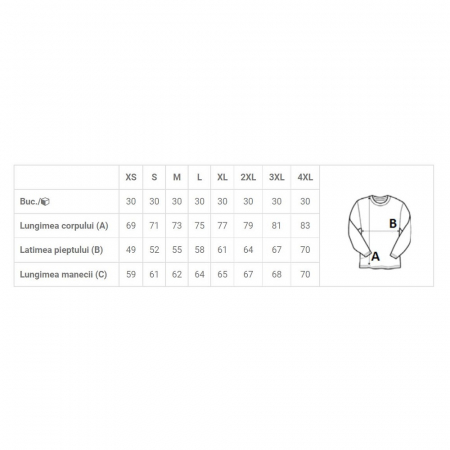 Bluza clasica de iarna Kariban K474, 80% bumbac, 20% poliester, unisex [1]