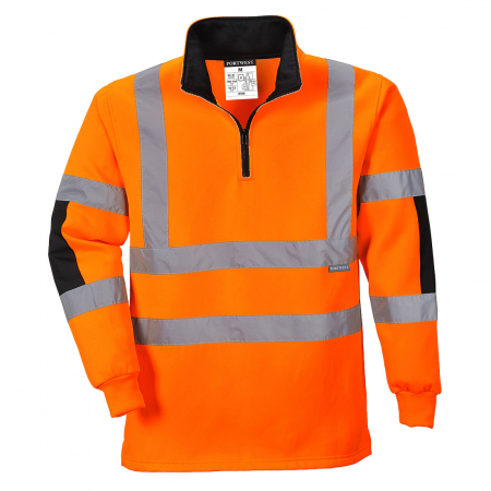 Bluza clasica de iarna, reflectorizanta Portwest B308 XENOM RUGBY, 65% poliester, 35% bumbac, 300 gr/mp [0]