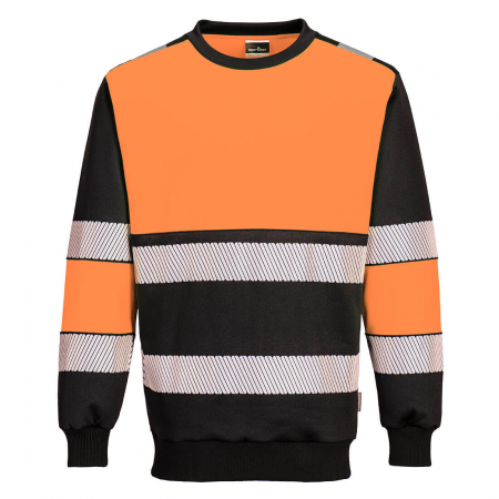 Bluze | Hanorace reflectorizante - Bluza clasica de iarna, reflectorizanta Portwest PW376, 65% poliester, 35% bumbac, 300 gr/mp