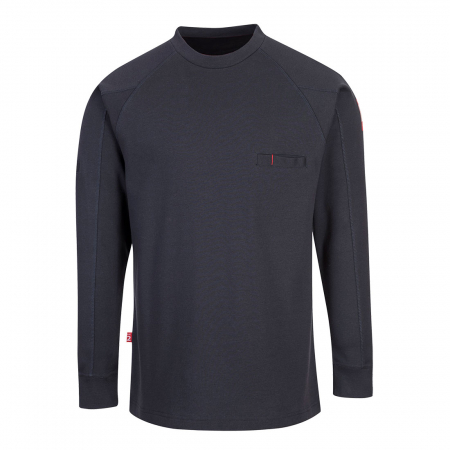 Imbracaminte de lucru - Bluza cu maneca lunga ignifuga antistatica Portwest FR33, 99% bumbac, 1% fibra de carbon, 237 gr/mp