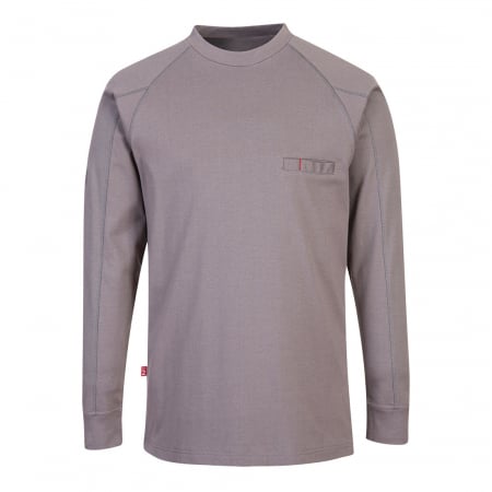 Imbracaminte de lucru - Bluza cu maneca lunga ignifuga antistatica Portwest FR33, 99% bumbac, 1% fibra de carbon, 237 gr/mp
