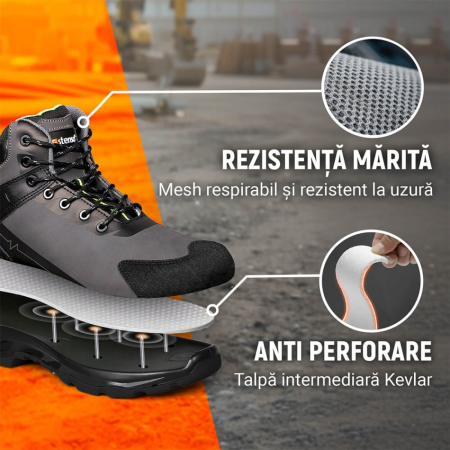 Bocanci de protectie Stenso RULER S3S SR, cu bombeu fibra de sticla si lamela [2]