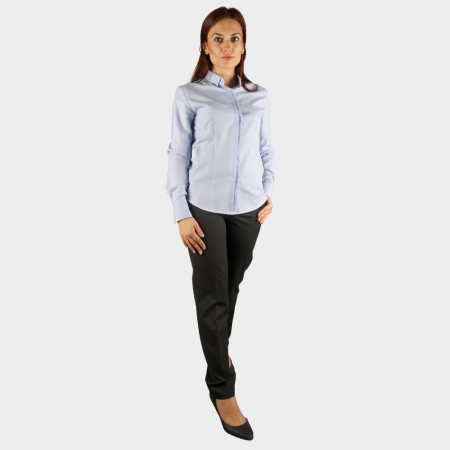 Camasa dama cu maneca lunga Stenso MARON LIGHT, 70% bumbac, 30% poliester, 115 gr/mp [1]