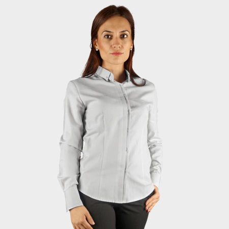 Camasa dama cu maneca lunga Stenso MARON LIGHT, 70% bumbac, 30% poliester, 115 gr/mp [2]