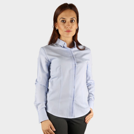 Camasi lucru - Camasa dama cu maneca lunga Stenso MARON LIGHT, 70% bumbac, 30% poliester, 115 gr/mp