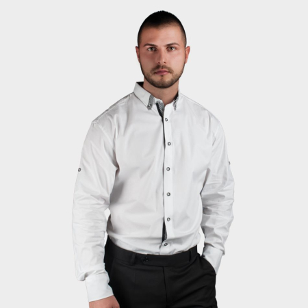 Camasi lucru - Camasa de lucru cu maneca lunga Stenso ALBERTO,  97% bumbac, 3% elastan