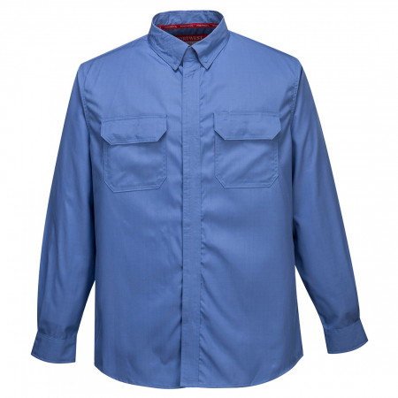Imbracaminte de lucru - Camasa ignifuga Portwest FR69 BIZFLAME, 99% bumbac, 1% fibra de carbon, 160 gr/mp