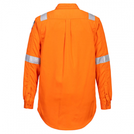 Camasa ignifuga antistatica cu benzi reflectorizante Portwest FR720, 99% bumbac, 1% fibra de carbon, 210 gr/mp [1]