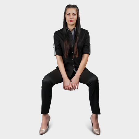 Camasa cu maneca lunga dama BeUnique ALBERTA, 97% bumbac, 3% elastan [1]