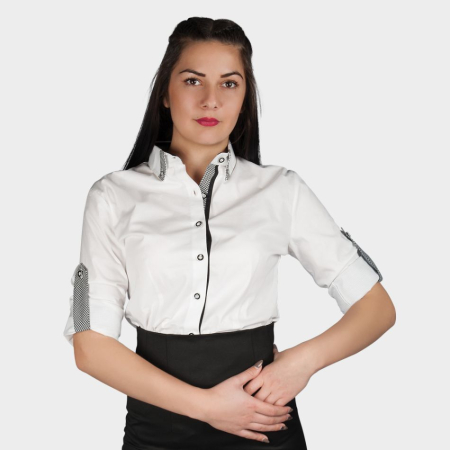 Camasa cu maneca lunga dama BeUnique ALBERTA, 97% bumbac, 3% elastan [1]