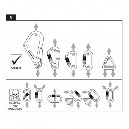 Carabiniera din aluminiu Vertiqual MATTERHORN 0626, 23 kN, 925g, 352/180 mm [4]