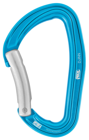 Carabiniere fara siguranta - Carabiniera Petzl DJINN poarta indoita M060Lb00, aluminu, fara siguranta