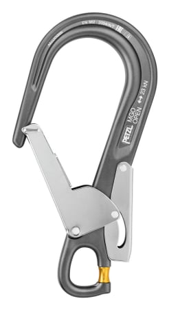 Carabiniere inchidere automata - Carabiniera Petzl MGO OPEN 60 MGOO 60, aluminiu/otel, deschidere 60 mm compatibila cu lonja JANE