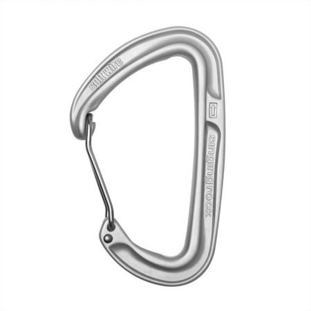 Echipament pentru lucru la inaltime - Carabiniera Singing Rock COLT WIRE, clapeta dreapta, 26kN, deschidere 22mm, aluminiu, 36g, fara siguranta