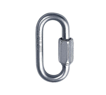 Echipament pentru lucru la inaltime - Carabiniera Singing Rock Maillon MINI OVAL K82006Z, veriga rapida, otel, 6mm, 35g, max. 400kg, inchidere prin insurubare