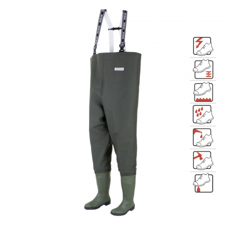 Cizme pantalon de protectie pescar Ocean DANUBIO S5, cu bombeu metalic [1]