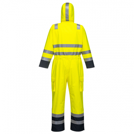 Combinezon reflectorizant impermeabil Portwest BIZFLAME HIVIS S775, ignifug, antistatic, 98% poliester, 2% fibra de carbon, 250g [2]
