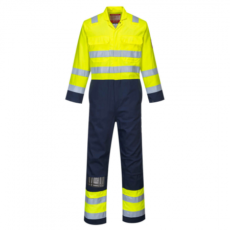 Imbracaminte de lucru - Combinezon reflectorizant ignifug Portwest BIZWELD BIZ7, antistatic, 99% bumbac, 1% fibra de carbon, 330g