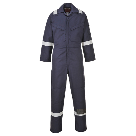 Costume salopeta ignifuge - Combinezon ignifug Portwest ABERDEEN FF50, antistatic, 99% bumbac, 1% fibra de carbon, 350g
