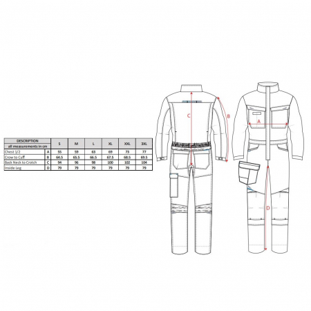 Combinezon ignifug Portwest FR503 - WX3 FR, 60% modacrilic, 39% bumbac, 1% fibre carbon, 280g [1]