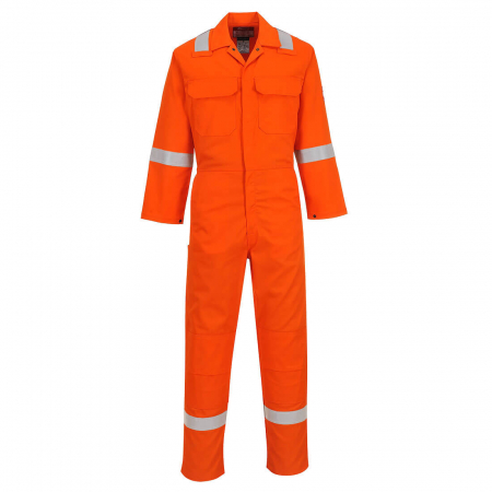 Costume salopeta ignifuge - Combinezon ignifugat cu benzi reflectorizante Portwest BZ506 BIZWELD, 100% bumbac, 330 gr/mp