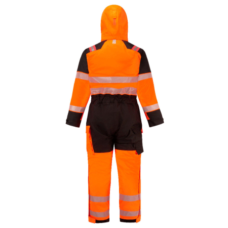 Combinezon ignifugat reflectorizant Portwest PW3 MODAFLAME Hi-Vis MULTI NORM FR, 60% poliester, 21% modacrilic, 18% bumbac, 1% fibra de carbon, 270 gr/mp [1]