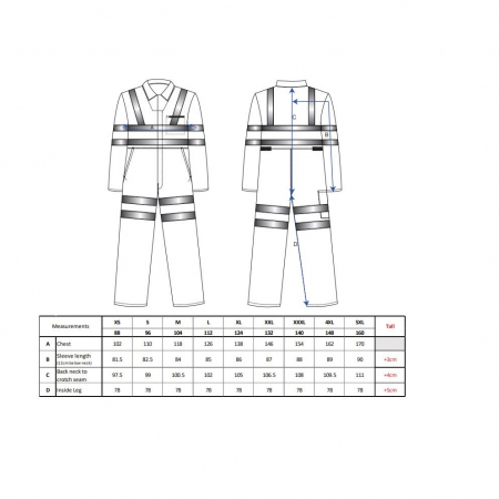 Combinezon reflectorizant Portwest POLY-COTTON RIS RT42, 80% poliester, 20% bumbac, 280 gr/mp [1]