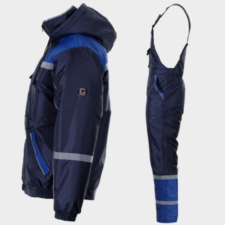 Costum salopeta cu pieptar de iarna Stenso COLLINS WINTER BLUE, 100% poliester, 110 gr/mp [2]