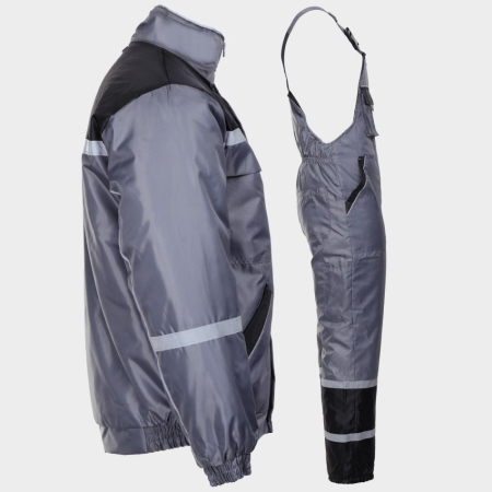 Costum salopeta cu pieptar de iarna Stenso COLLINS WINTER GREY, 100% poliester, 110 gr/mp [2]