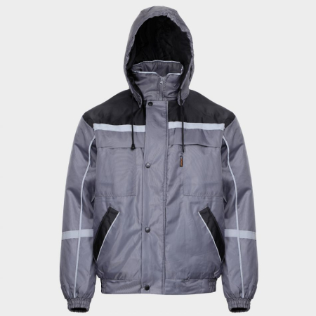 Costum salopeta cu pieptar de iarna Stenso COLLINS WINTER GREY, 100% poliester, 110 gr/mp [4]