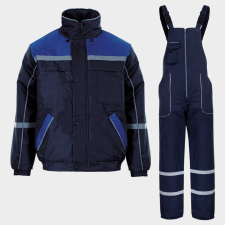 Costume salopeta vatuite - Costum salopeta cu pieptar de iarna Stenso COLLINS WINTER COTTON, 100% bumbac, 240 gr/mp