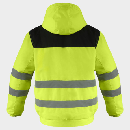 Costum salopeta de iarna reflectorizant Stenso COLLINS HV YELLOW WINTER, 100% poliester, 130 gr/mp [4]