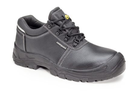 Pantofi de lucru S3 cu bombeu si lamela, piele hidrofobizata - Pantofi de protectie Coverguard AZURITE II S3 ESD FO SR, cu bombeu metalic si lamela