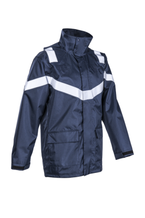 Imbracaminte de lucru - Scurta de ploaie ignifuga Coverguard DAGDA, 98% poliester, 2% fibre antistatice, 250gr/mp