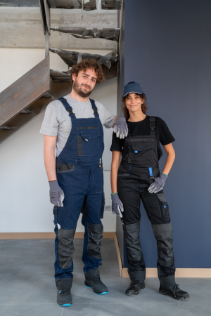 Pantaloni salopeta cu pieptar dama Coverguard CASITA, 65% poliester, 32% bumbac, 3% elastan, 250gr/mp [2]