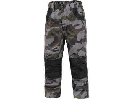 Pantaloni - Pantaloni copii Canis CXS 1020 CAMO, 65% poliester, 35% bumbac, 240gr/mp