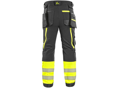 Pantaloni de lucru in talie Canis CXS 1020 NAOS HV, 92% poliester, 8% elastan, 235gr/mp [1]
