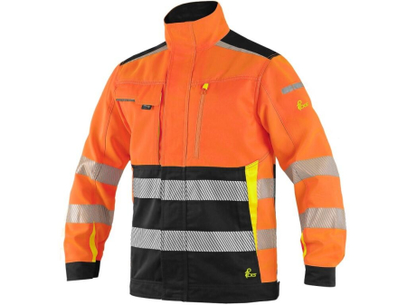 Jachete | Bluze reflectorizante - Jacheta de lucru reflectorizanta Canis CXS 1112 BENSON, 60% bumbac, 40% poliester, 280gr/mp