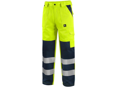 Pantaloni talie reflectorizanti - Pantaloni de lucru in talie reflectorizanti Canis CXS 1112 NORWICH, 65% poliester, 35% bumbac, 280gr/mp