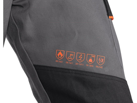 Pantaloni in talie multirisc Canis CXS 1120 WorkTech-Multi, 80% bumbac, 19% poliester, 1% fibra de carbon antistatica, 300gr/mp [5]