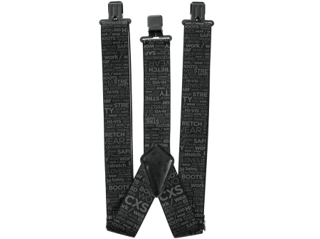 IMBRACAMINTE - Bretele elastice pentru pantaloni Canis CXS 1900 DARREN, 56% fir de poliester, 44% fir de latex, 120cm