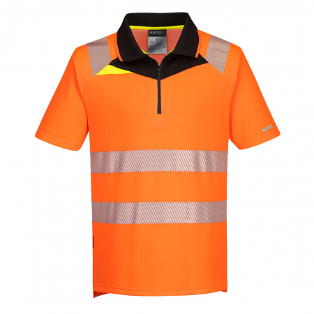 Tricou polo reflectorizant Portwest DX4 S/S DX412, 100% poliester, 150 gr/mp [0]
