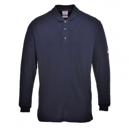 Imbracaminte de lucru - Tricou polo de protectie ignifuga Portwest FLAME RESISTANT FR10, 60% modacrilic, 39% bumbac, 1% fibra carbon, 200 gr/mp