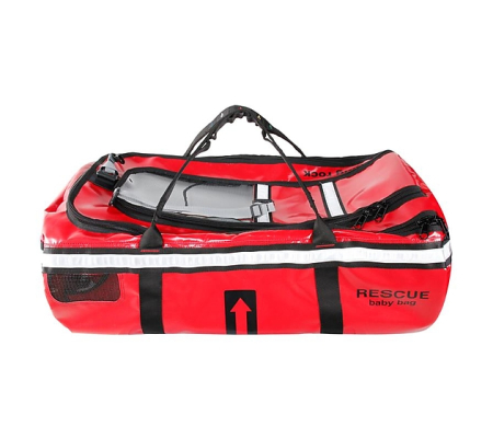 Echipament pentru lucru la inaltime - Geanta integrata cu targa salvare bebelusi Singing Rock RESCUE BABY, 3300g, capacitate max. 25kg, copii cu inaltimea 40-110cm, PVC, PAD, PES, PES/Bumbac