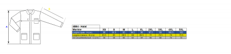 Halat de lucru antistatic ESD Renania OMEGA, 65% poliester 33% bumbac 2%carbon [1]