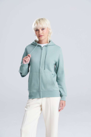 Hanorac cu fermoar si gluga dama Just Hoods WOMEN'S COLLEGE ZOODIE, 80% bumbac, 20% poliester, 280 g/mp [6]
