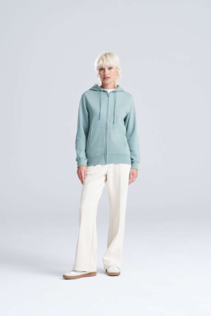 Hanorac cu fermoar si gluga dama Just Hoods WOMEN'S COLLEGE ZOODIE, 80% bumbac, 20% poliester, 280 g/mp [7]