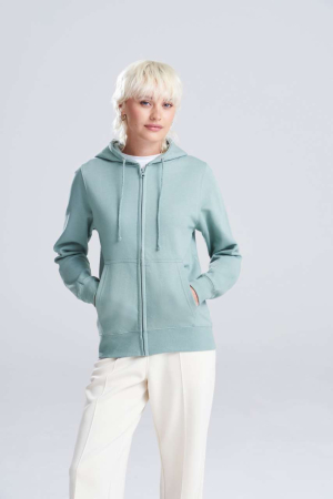 Hanorac cu fermoar si gluga dama Just Hoods WOMEN'S COLLEGE ZOODIE, 80% bumbac, 20% poliester, 280 g/mp [1]